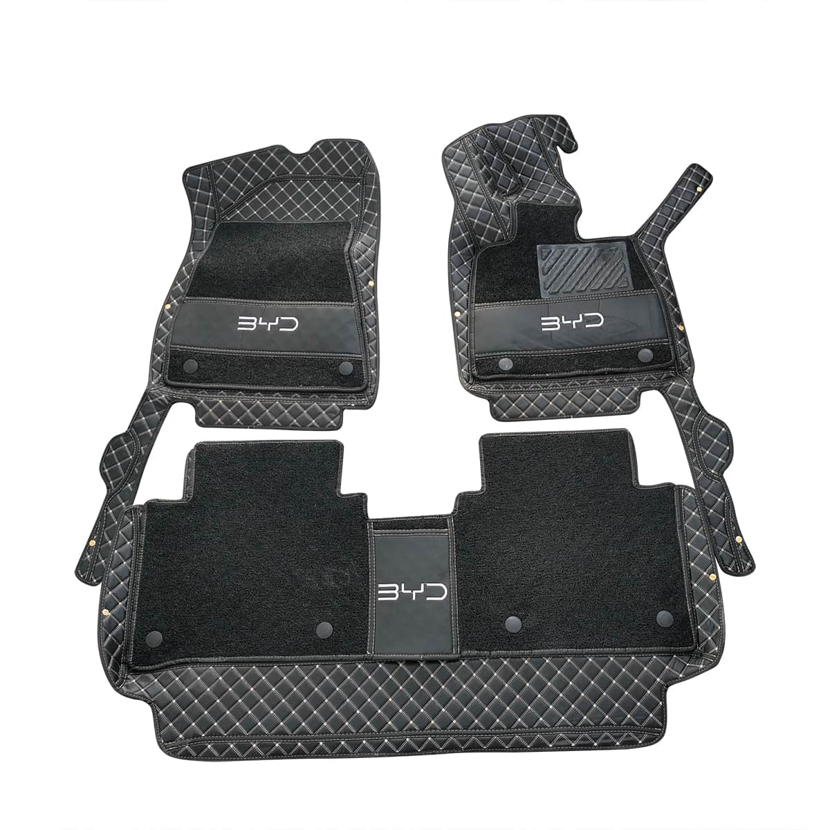BYD Seal 10D Floor Mats - Black With Black Grass - 3 Pcs 2025-2026