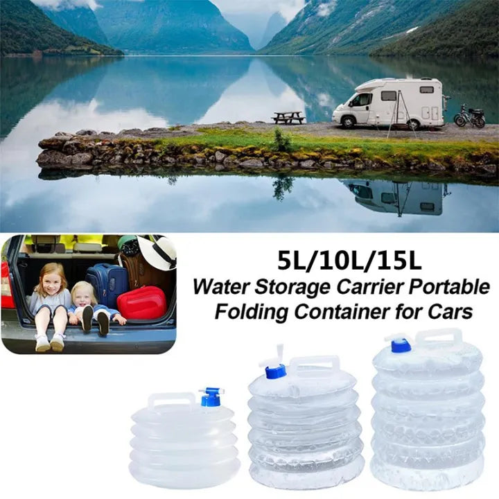 Car Collapsible Water Bag Bucket Outdoor Camping Water Containers