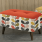 1 Seater Luxury Digital Print Stool - 1537