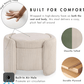 1 Seater Modern Chenille Storage Box- 1532