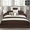 10 Pc's Pleats striped Duvet Set