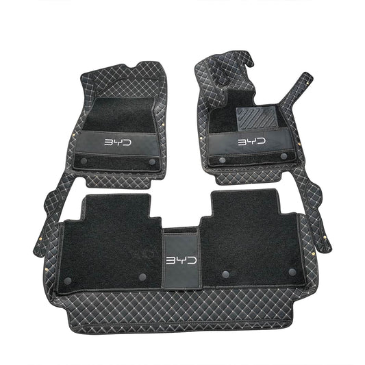 BYD Seal 10D Floor Mats - Black With Black Grass - 3 Pcs 2025-2026