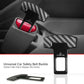 Carbon Fiber Seat Belt Clip Black - Pair - Car Safety Belt Buckle Alarm Canceler Stopper