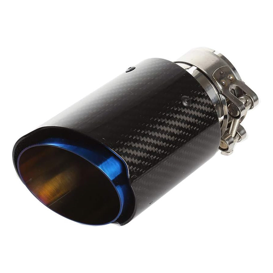 Carbon Fiber LED Exhaust Tip Muffler Pipe – Red Glow, Sporty - Durable Design