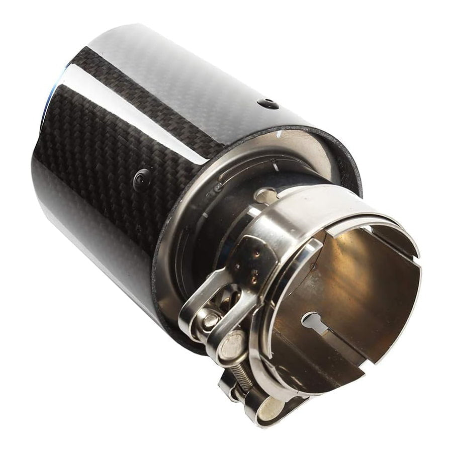 Carbon Fiber LED Exhaust Tip Muffler Pipe – Red Glow, Sporty - Durable Design