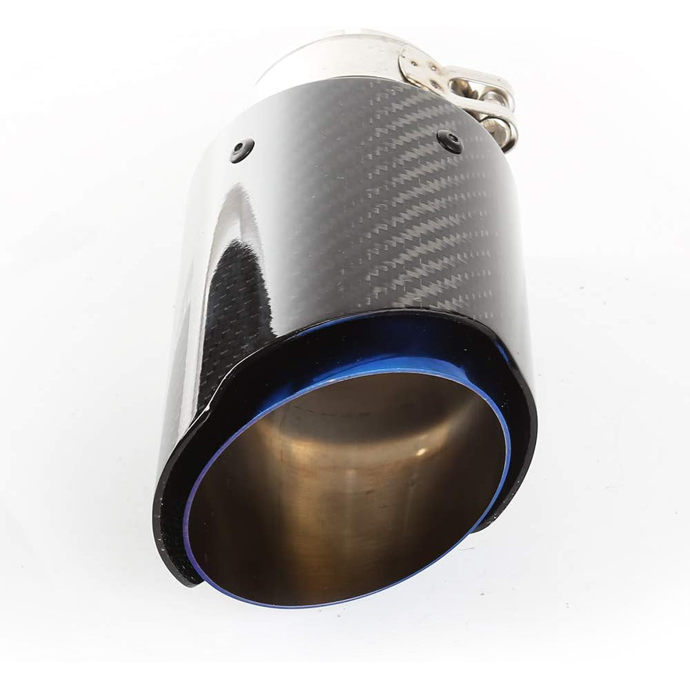 Carbon Fiber LED Exhaust Tip Muffler Pipe – Red Glow, Sporty - Durable Design