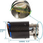 Carbon Fiber LED Exhaust Tip Muffler Pipe – Red Glow, Sporty - Durable Design