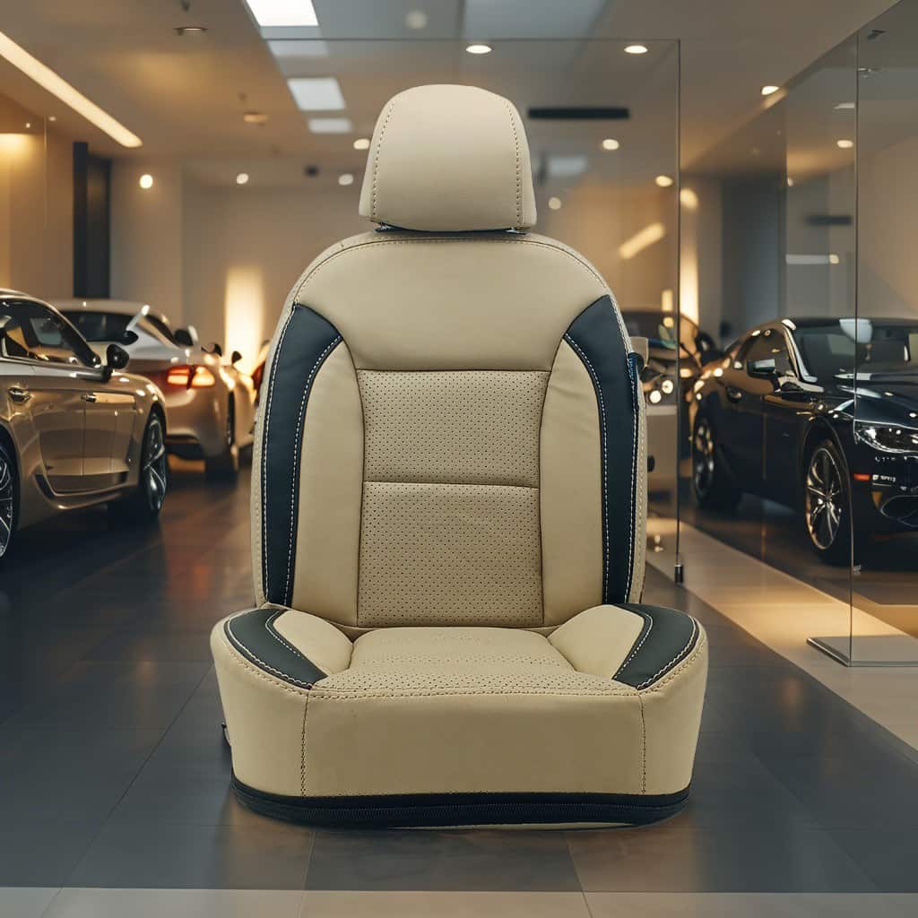 BYD Atto 3 Breathable Beige Black Seat Covers 2024 - 2026
