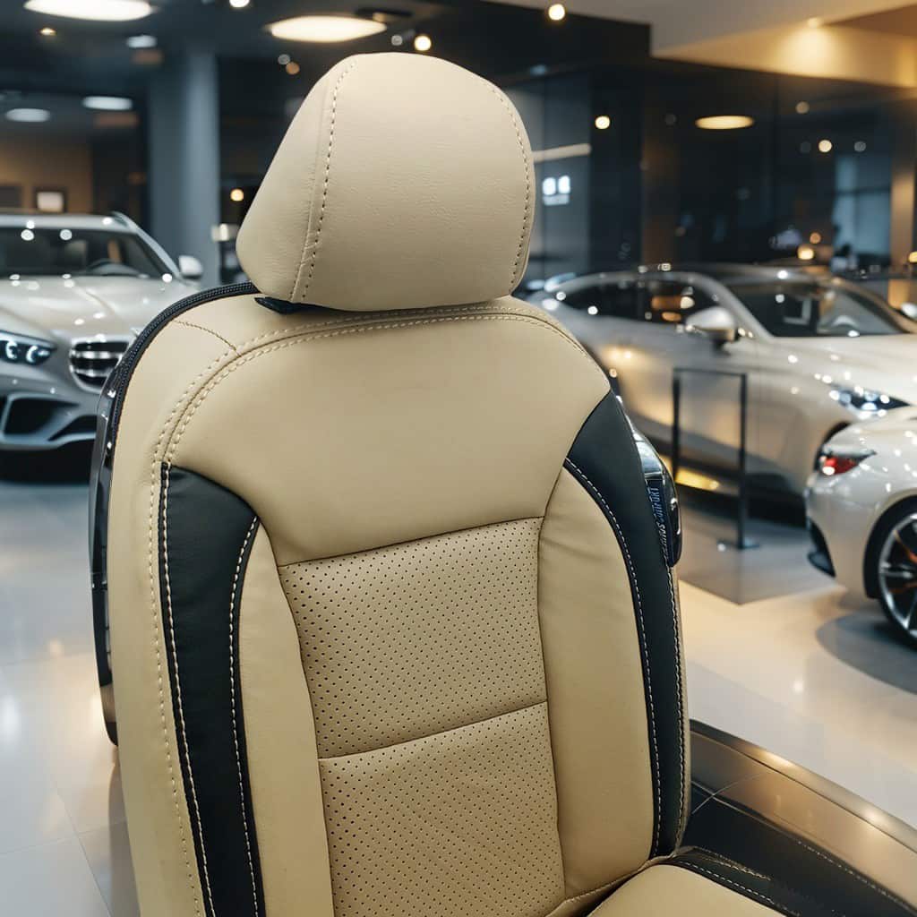 BYD Atto 3 Breathable Beige Black Seat Covers 2024 - 2026