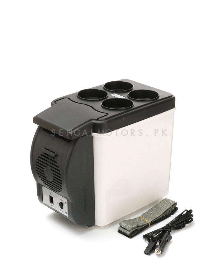 Car 6L Portable Fridge Cool Box White Black - Mini Fridge