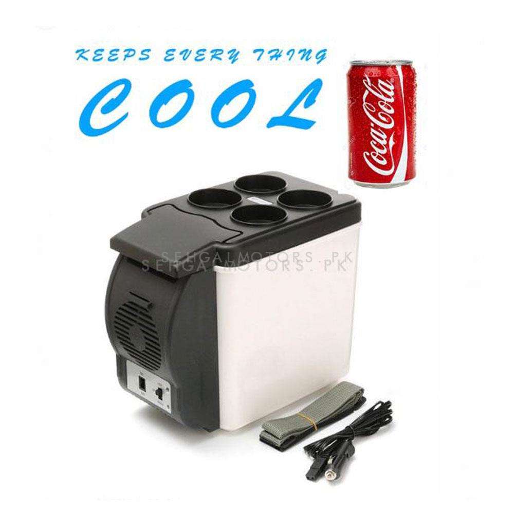 Car 6L Portable Fridge Cool Box White Black - Mini Fridge