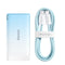 Baseus GaN3 Pro Fast Charger 2C+U 65W Cloud Blue with C to C 100W Cable 1m Blue