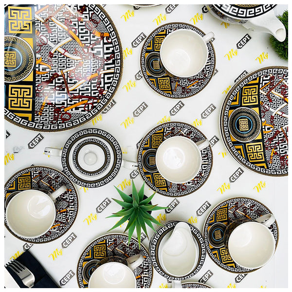 22-Pc Tea Set - Yellow