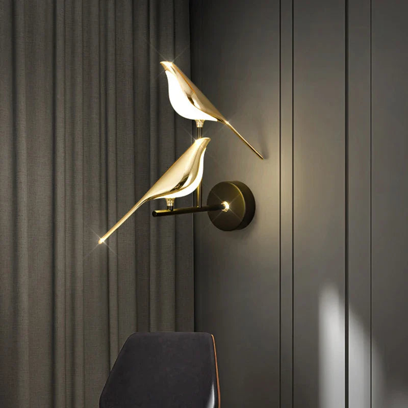 Magpie Bird LED Wall Lamp
