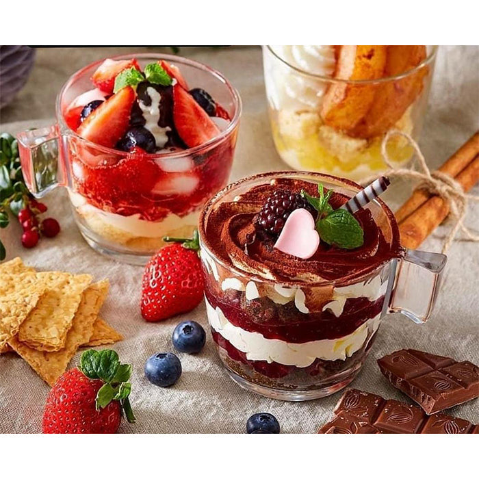 230ml Clear Glass Mug